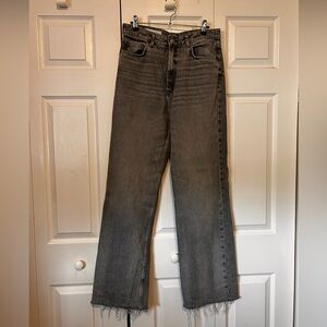 Zara Charcoal Wide Leg Jeans
